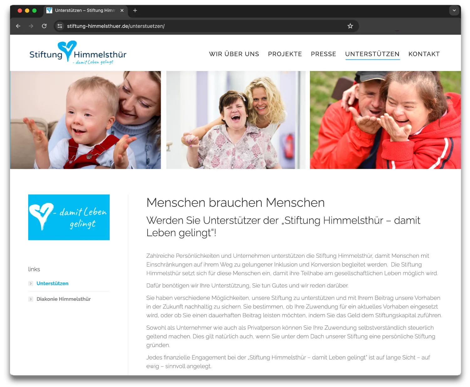 Website Relaunch Stiftung Himmelsthür